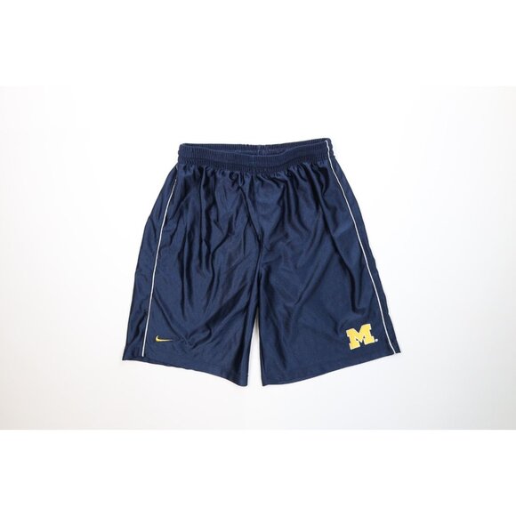 Vtg 90s Y2K Nike Mens S Travis Scott Mini Swoosh University of Michigan Shorts - Picture 1 of 11